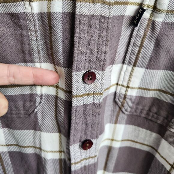 KAVU Men's Plaid Flannel Shirt XL - 90s Grunge Outdoor Casual Button Up - Picture 9 of 9